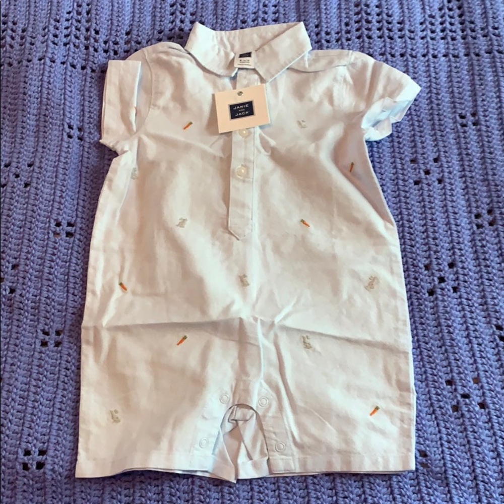 Janie and Jack Easter Romper, 6-12 months